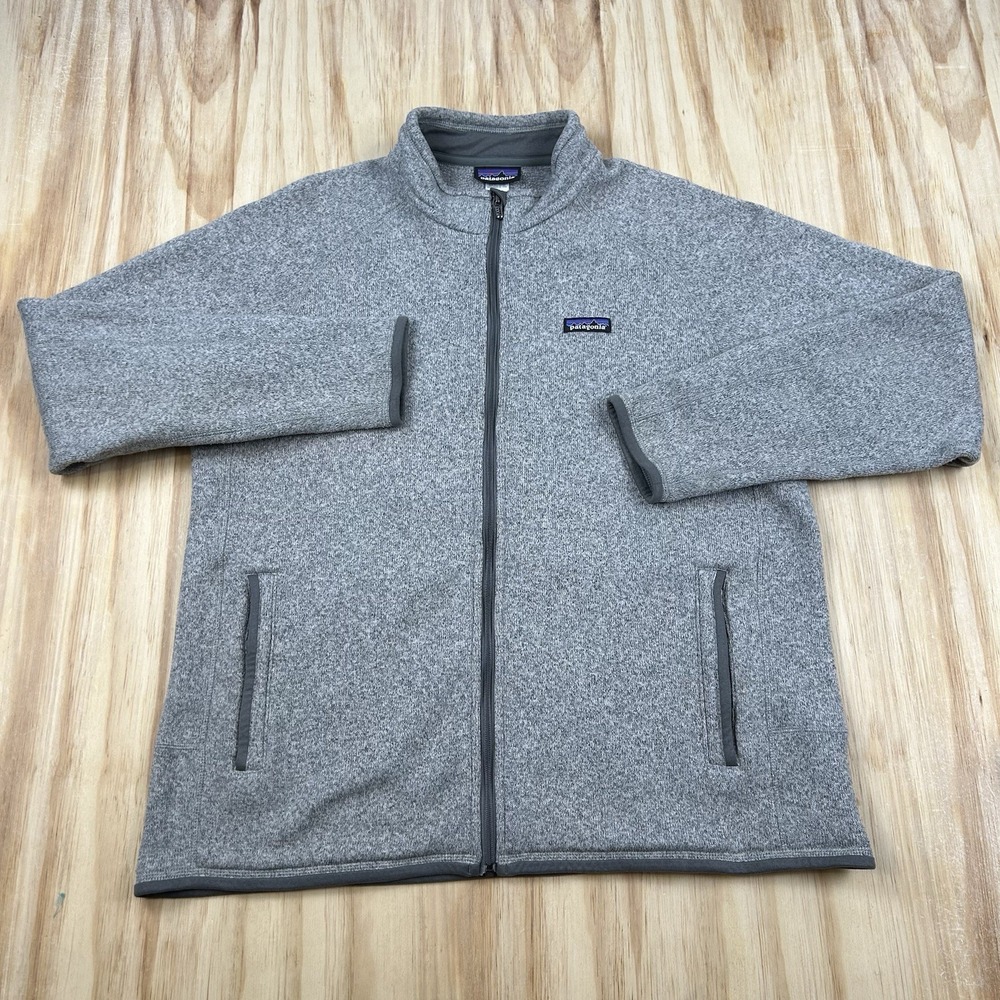 Patagonia Men's XL Gray Full Zip Fleece Jacket Midweight Warm Hiking Outdoor